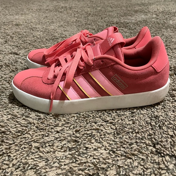 Adidas Women's Coral and Pink Sneakers - Picture 5 of 7